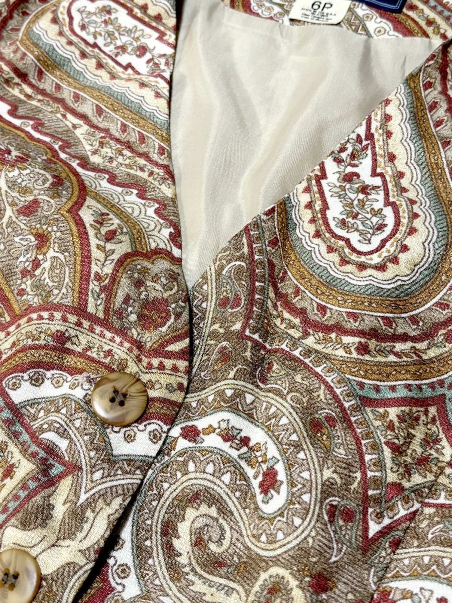 画像10: 総柄 レトロ USA古着 ヴィンテージベスト (10)