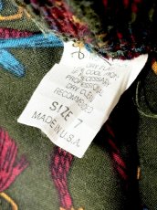 画像10: スカーフ柄 グリーン ウエストゴム レトロ 古着 ヴィンテージスカート (10)