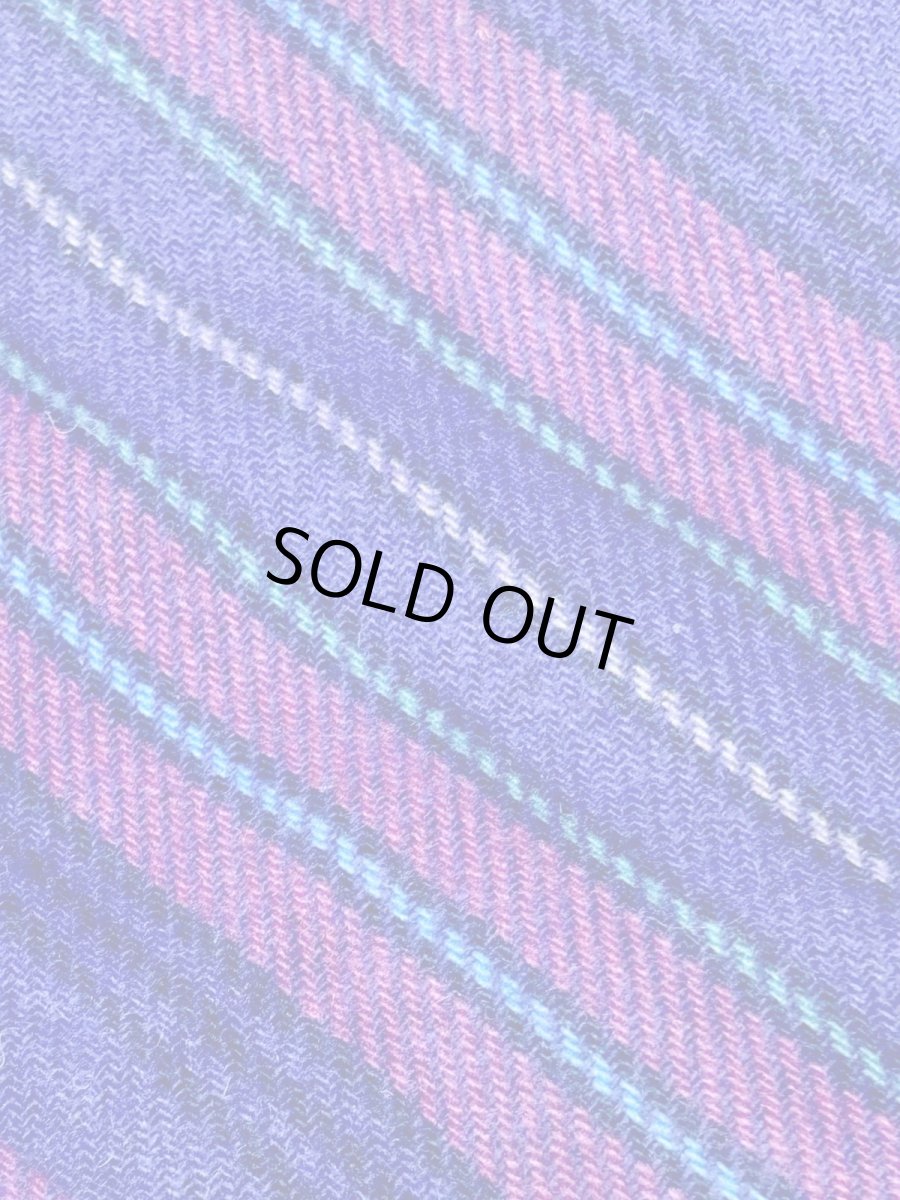 画像9: ストライプ柄 前開き パープル レトロ USA古着 ヴィンテージスカート (9)