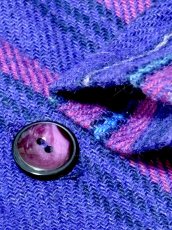 画像10: ストライプ柄 前開き パープル レトロ USA古着 ヴィンテージスカート (10)