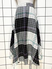 画像1: チェック柄 レトロ USA古着 ヴィンテージ サーキュラースカート (1)