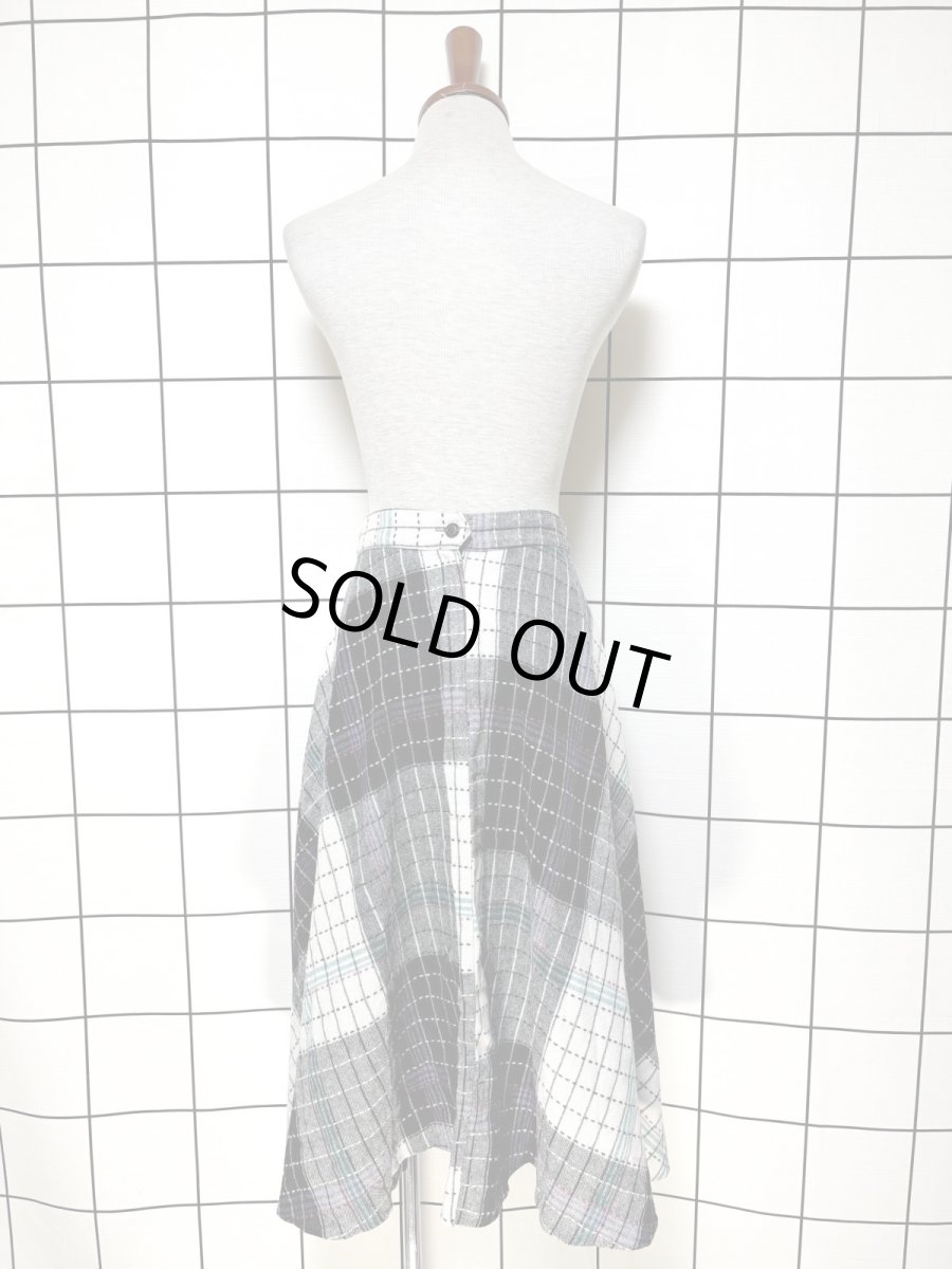 画像6: チェック柄 レトロ USA古着 ヴィンテージ サーキュラースカート (6)