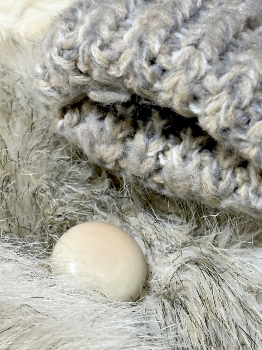 画像12: ファー ニット レイヤード風 レトロ USA古着 ヴィンテージコート (12)