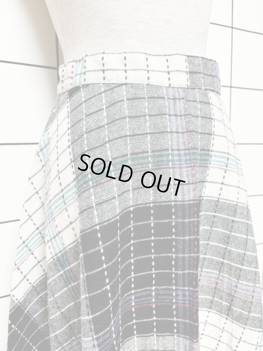 画像2: チェック柄 レトロ USA古着 ヴィンテージ サーキュラースカート (2)