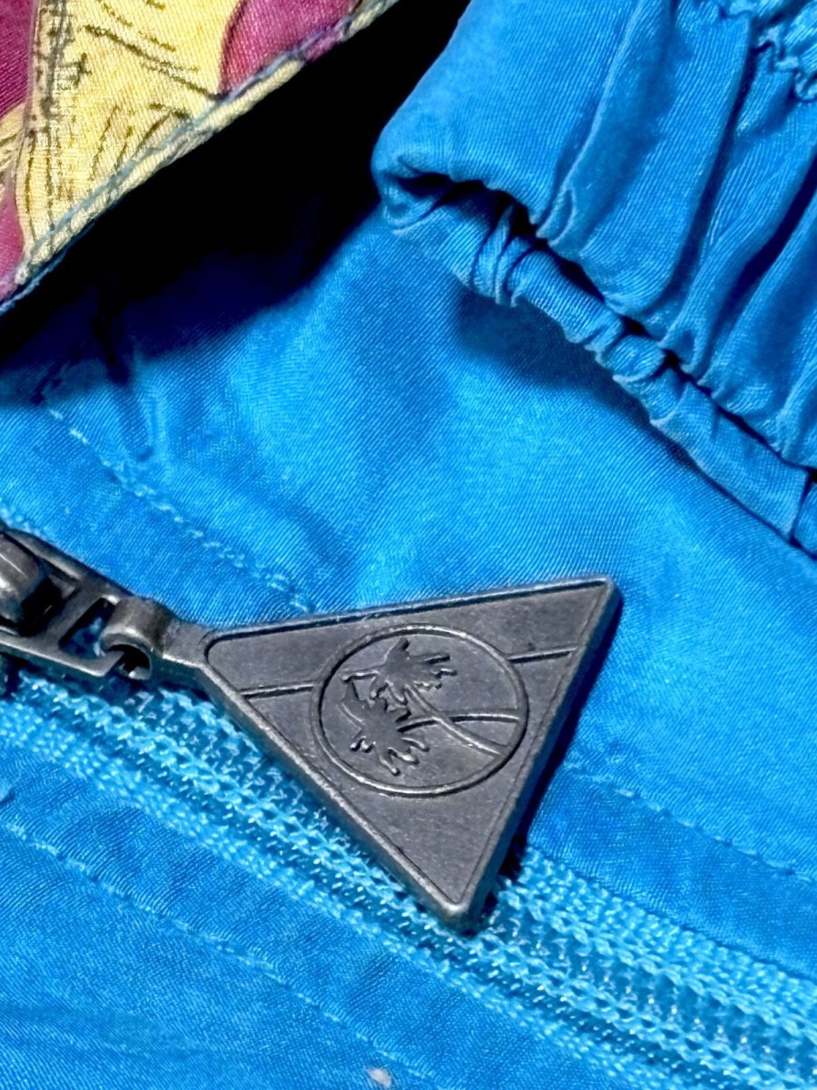 画像11: スカーフ柄 ゆったりサイズ ジップアップ レトロ USA古着 ジャンパー ヴィンテージブルゾンジャケット (11)