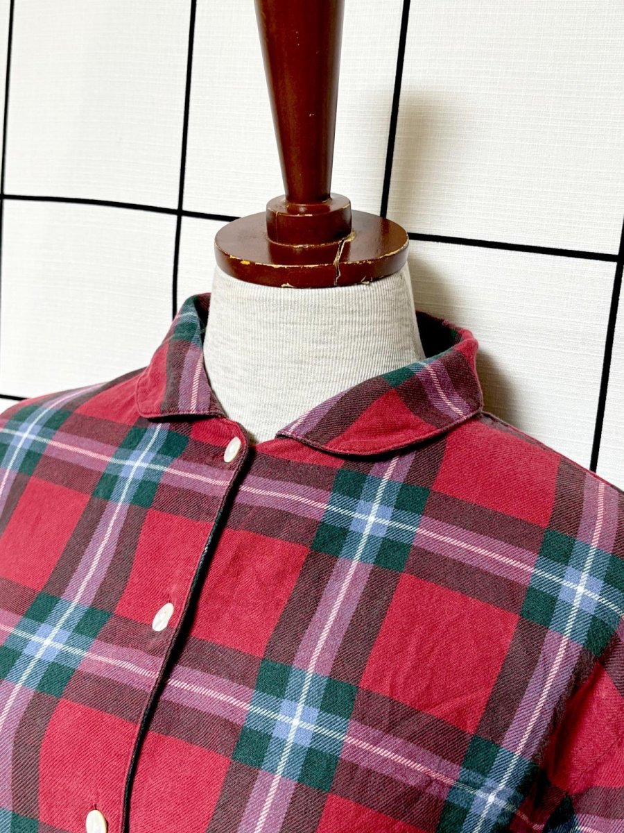 画像4: チェック柄 ウエストゴム レトロ USA古着 ヴィンテージワンピース (4)