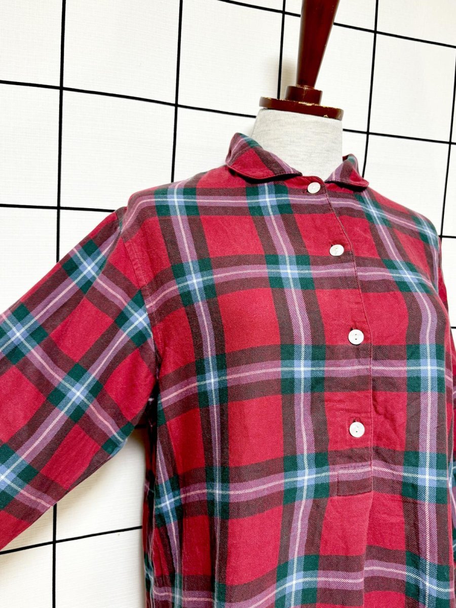 画像6: チェック柄 ウエストゴム レトロ USA古着 ヴィンテージワンピース (6)