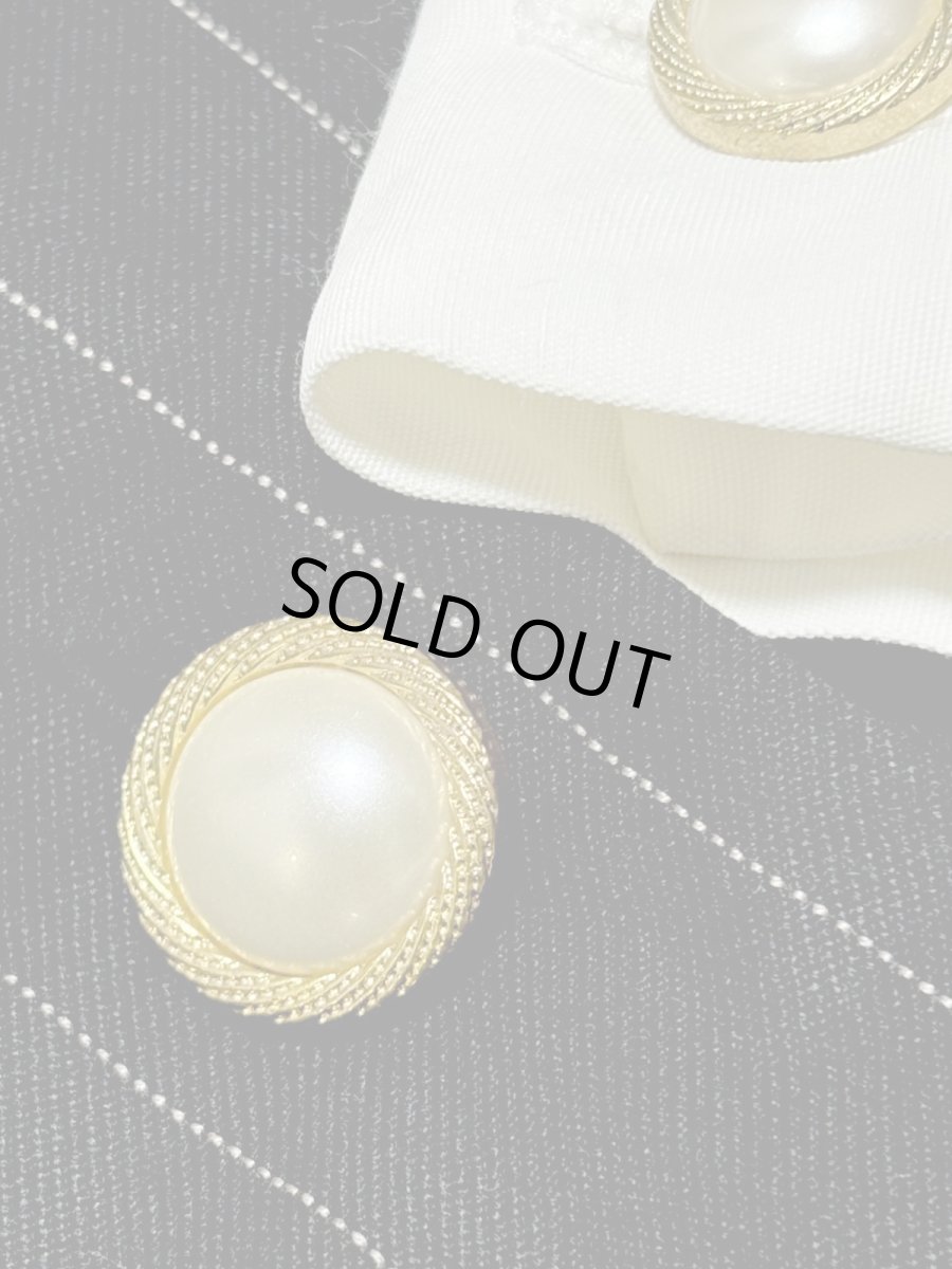 画像13: ベルトセット ストライプ 前開き モノクロ レトロ USA古着 ヴィンテージワンピース (13)