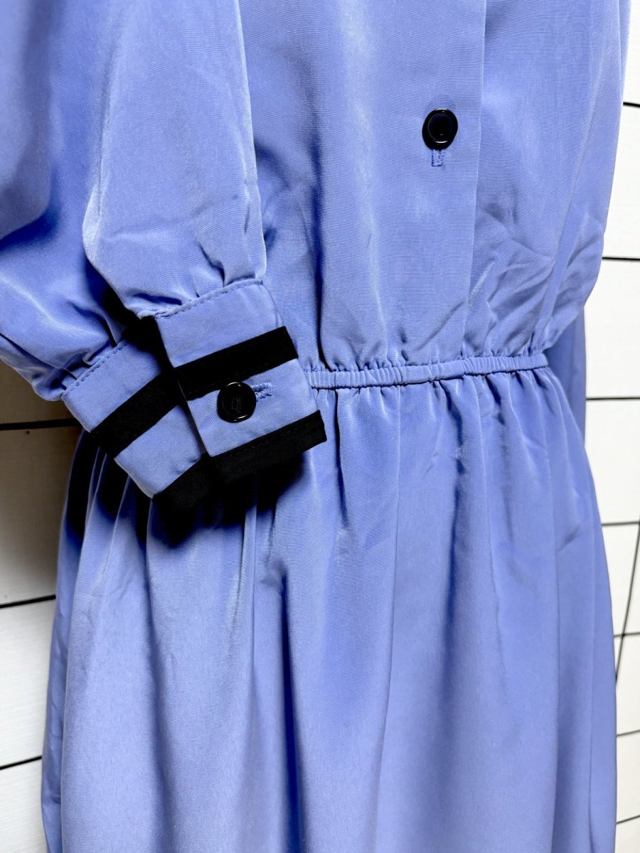 画像7: バイカラー ウエストゴム レトロ USA古着 ヴィンテージワンピース (7)