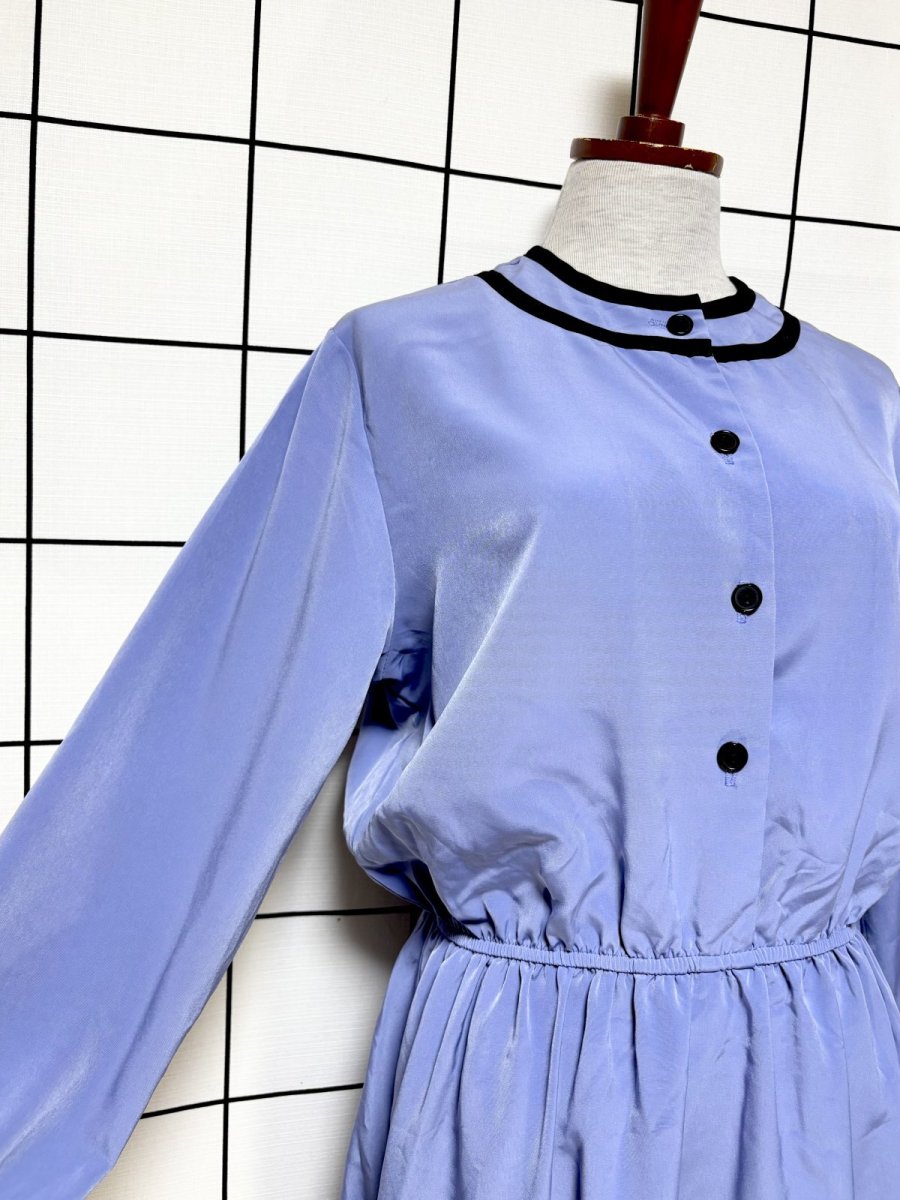 画像6: バイカラー ウエストゴム レトロ USA古着 ヴィンテージワンピース (6)