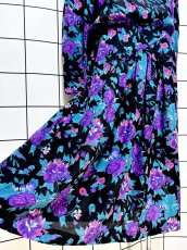 画像10: 花柄 レース襟 レトロ USA古着 ヴィンテージワンピース (10)