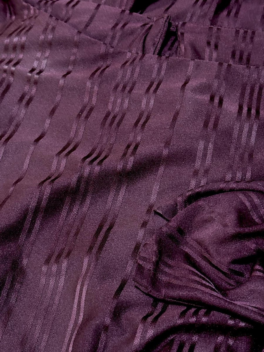 画像9: ストライプ シャーリング ウエストゴム レトロ USA古着 ヴィンテージワンピース (9)