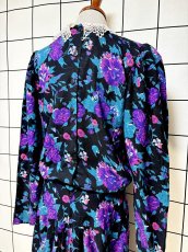 画像3: 花柄 レース襟 レトロ USA古着 ヴィンテージワンピース (3)