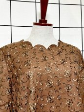 画像5: 刺繍 70's 80's 昭和レトロ古着 ヴィンテージワンピース (5)