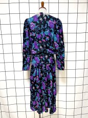 画像2: 花柄 レース襟 レトロ USA古着 ヴィンテージワンピース (2)