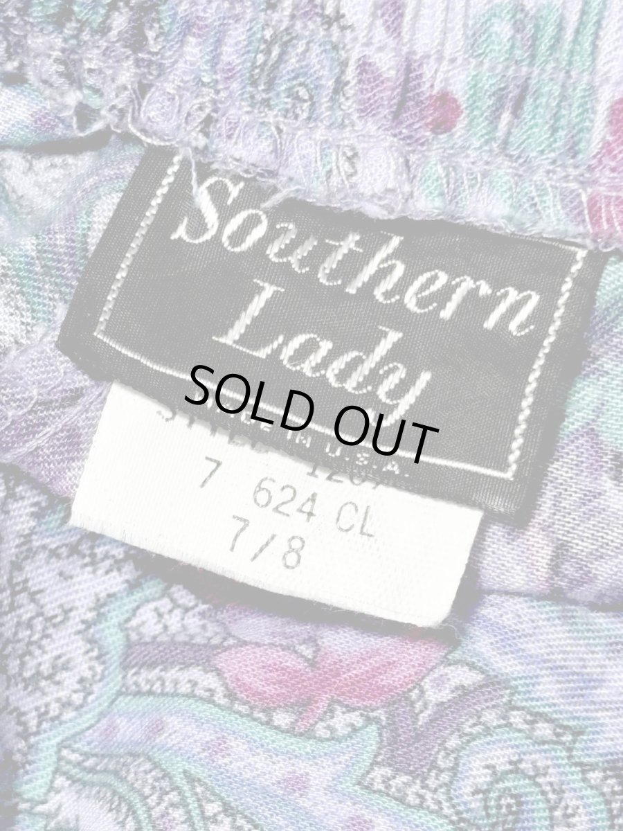 画像12: ペイズリー 花柄 ウエストゴム レトロ USA古着 ヴィンテージスカート (12)