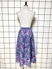 画像6: ペイズリー 花柄 ウエストゴム レトロ USA古着 ヴィンテージスカート (6)
