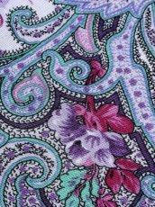 画像9: ペイズリー 花柄 ウエストゴム レトロ USA古着 ヴィンテージスカート (9)