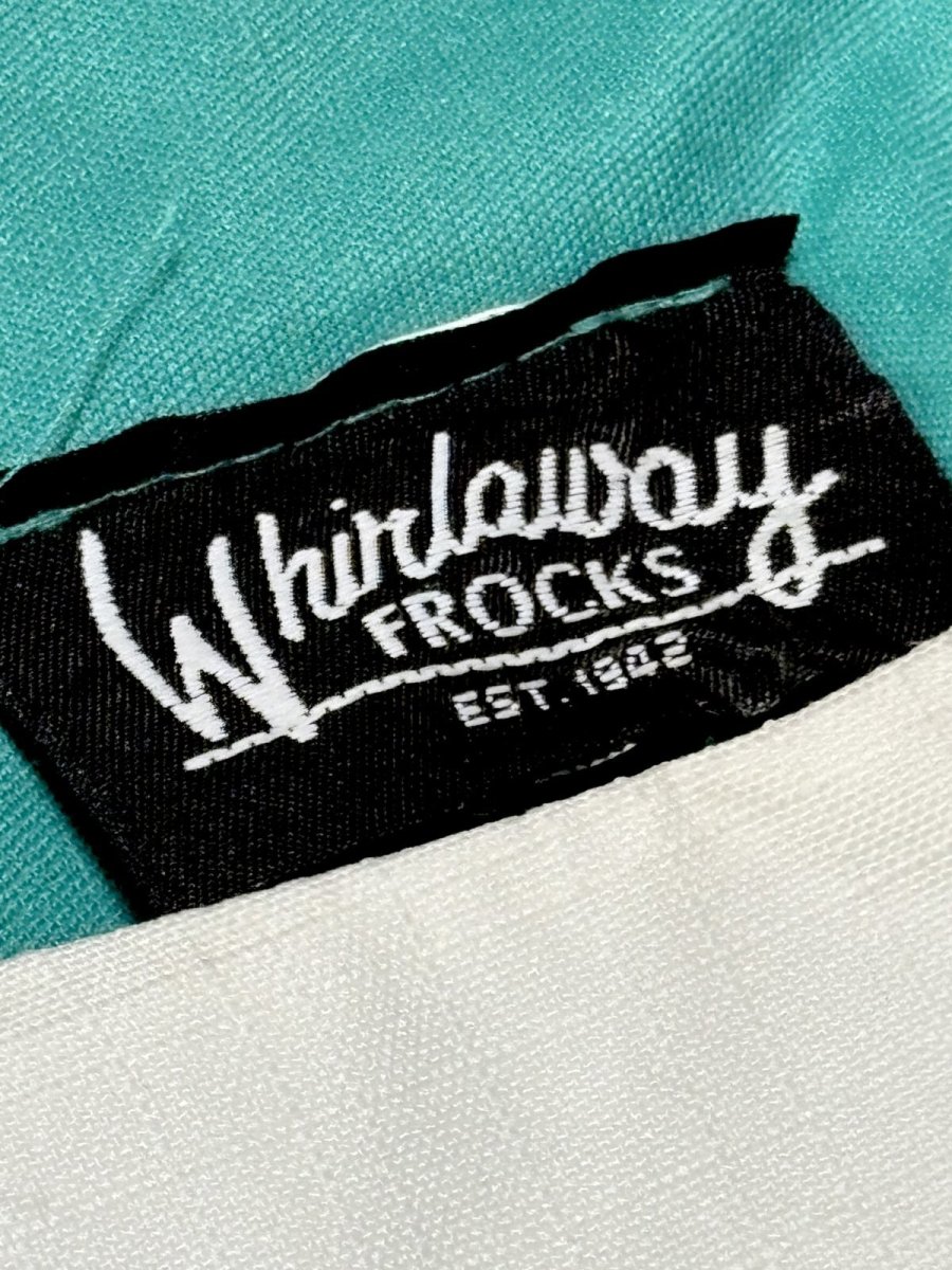 画像14: レース襟 無地 ウエストゴム レトロ USA古着 ヴィンテージワンピース (14)