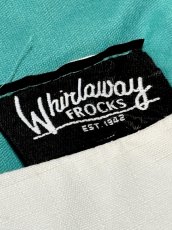 画像14: レース襟 無地 ウエストゴム レトロ USA古着 ヴィンテージワンピース (14)