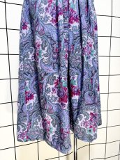 画像3: ペイズリー 花柄 ウエストゴム レトロ USA古着 ヴィンテージスカート (3)