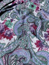 画像7: ペイズリー 花柄 ウエストゴム レトロ USA古着 ヴィンテージスカート (7)