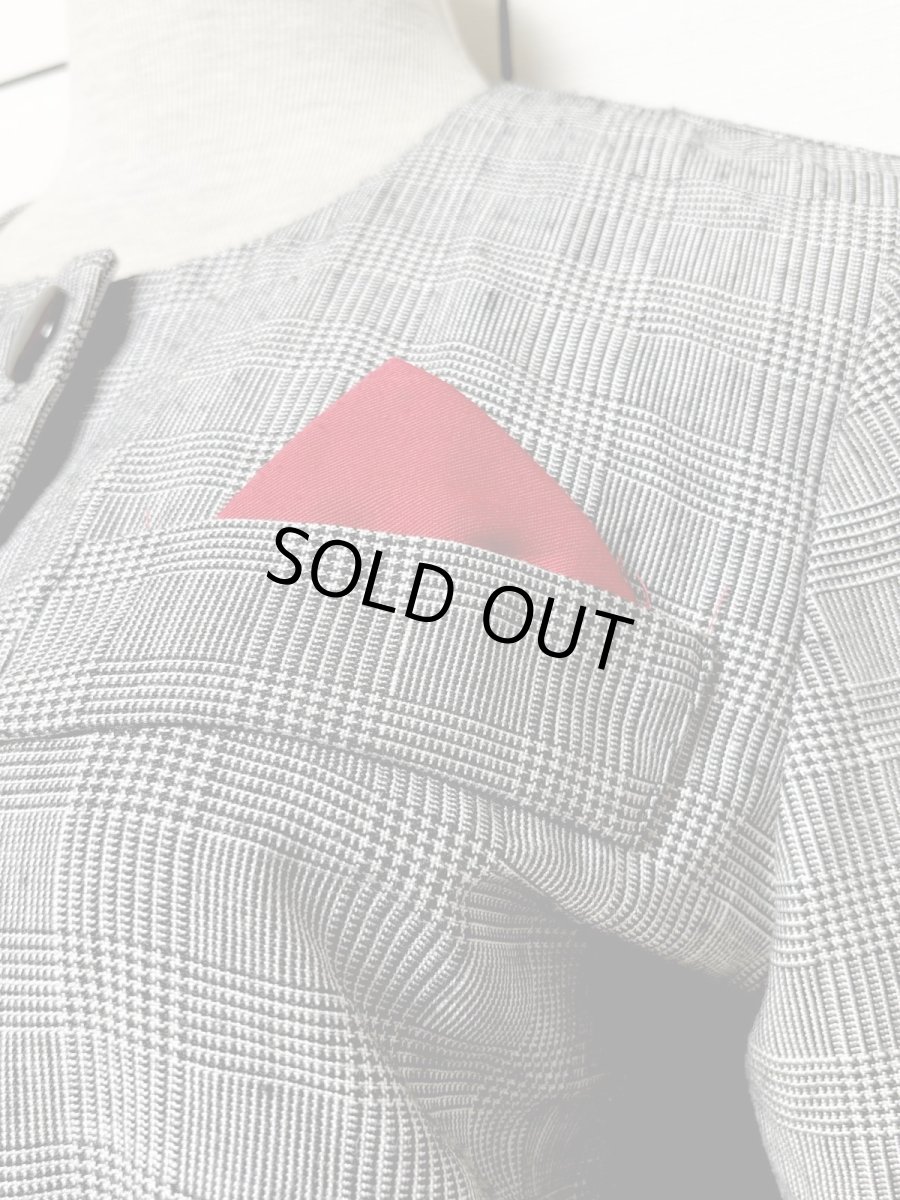 画像6: グレンチェック ポケットチーフ ウエストゴム レトロ 長袖 USA古着 ヴィンテージワンピース (6)