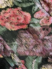 画像12: 花柄 スタンドカラー ウエストゴム レトロ USA古着 ヴィンテージワンピース (12)