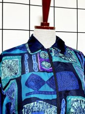 画像5: ダブル襟 薄手 軽め ジップアップ レトロ USA古着 ジャンパー ヴィンテージブルゾンジャケット (5)