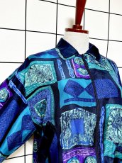 画像6: ダブル襟 薄手 軽め ジップアップ レトロ USA古着 ジャンパー ヴィンテージブルゾンジャケット (6)