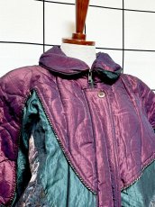 画像5: 花柄 オーバーサイズ ジップアップ レトロ USA古着 ジャンパー ヴィンテージブルゾンジャケット (5)