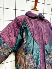 画像6: 花柄 オーバーサイズ ジップアップ レトロ USA古着 ジャンパー ヴィンテージブルゾンジャケット (6)