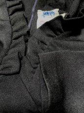 画像9: フリル装飾 UNIONMADE 無地 ブラック レトロ USA古着 ヴィンテージドレス (9)