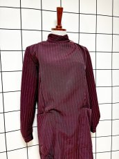 画像3: ストライプ 首元デザイン レトロ USA古着 ヴィンテージワンピース (3)