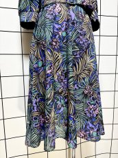 画像8: ベルト付 ボタニカル柄 レトロ USA古着 ヴィンテージワンピース  (8)