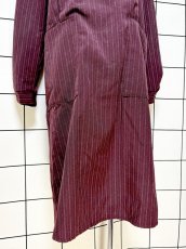 画像7: ストライプ 首元デザイン レトロ USA古着 ヴィンテージワンピース (7)