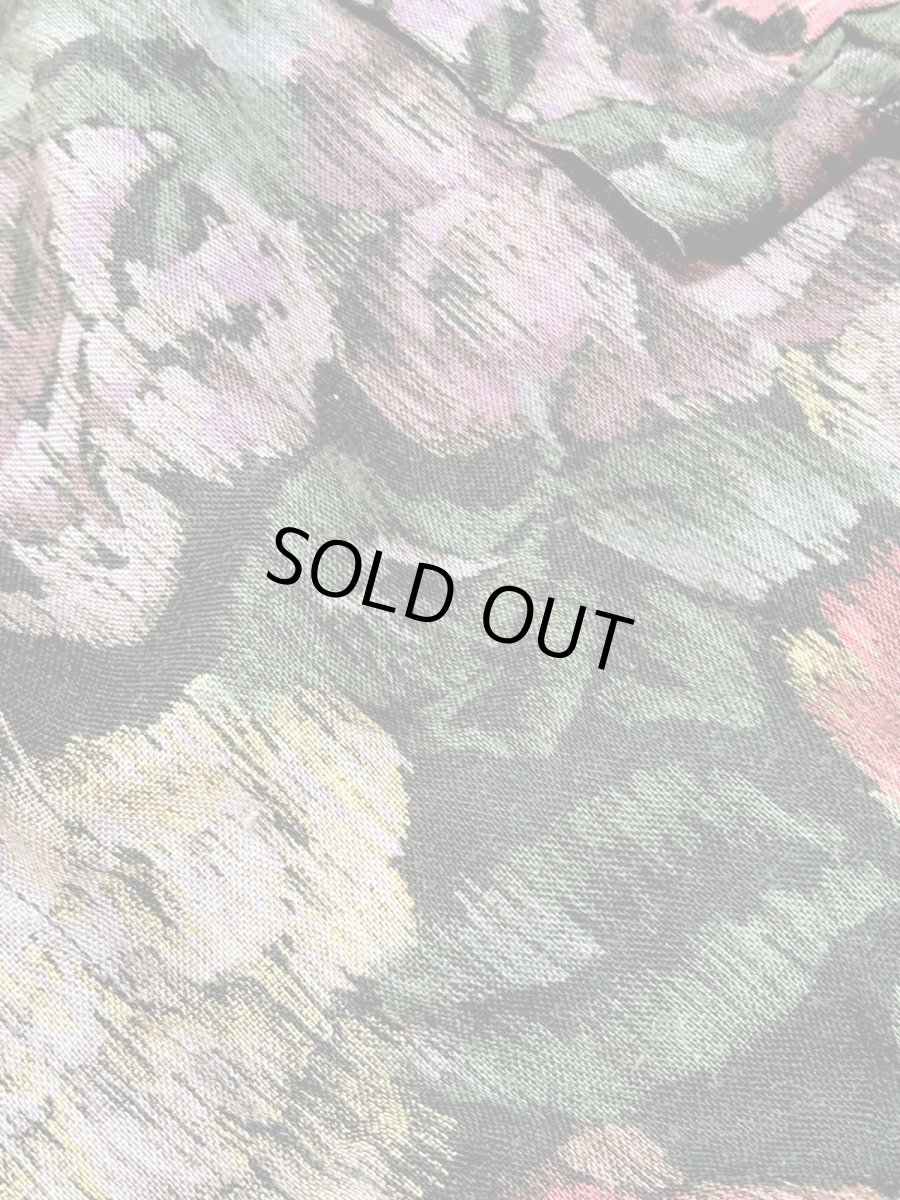 画像13: 花柄 スタンドカラー ウエストゴム レトロ USA古着 ヴィンテージワンピース (13)