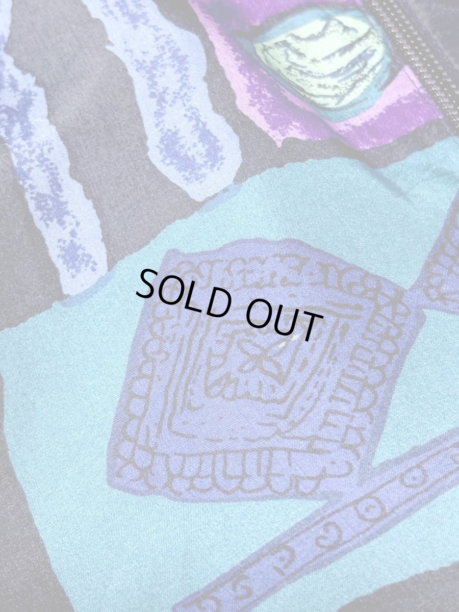 画像12: ダブル襟 薄手 軽め ジップアップ レトロ USA古着 ジャンパー ヴィンテージブルゾンジャケット (12)