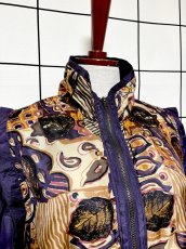 画像5: アート柄 ジップアップ レトロ USA古着 ヴィンテージブルゾンジャケット (5)