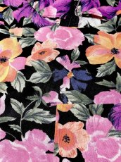 画像10: 花柄 ノーカラー ウエストゴム レトロ USA古着 ヴィンテージワンピース (10)