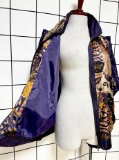 画像8: アート柄 ジップアップ レトロ USA古着 ヴィンテージブルゾンジャケット (8)