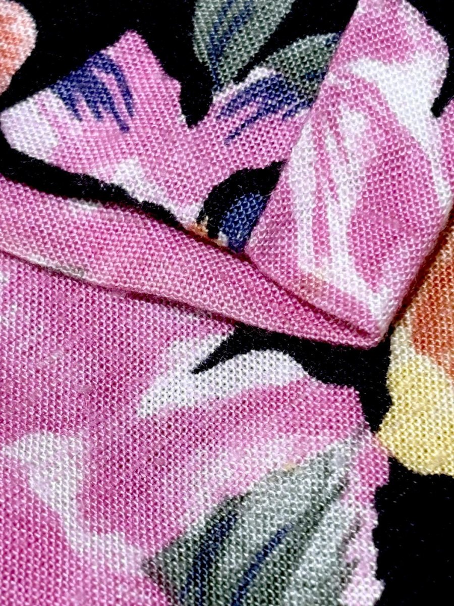 画像12: 花柄 ノーカラー ウエストゴム レトロ USA古着 ヴィンテージワンピース (12)