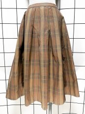 画像1: チェック柄 レトロ USA古着 ヴィンテージスカート (1)