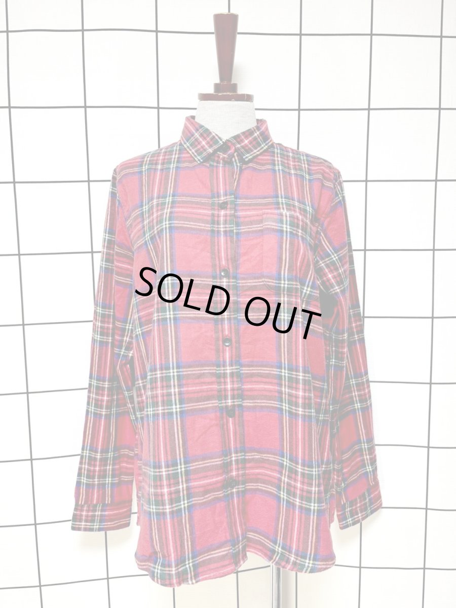 画像1: L.L.Bean チェック柄 Nicaragua 古着 レトロブラウス (1)