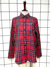 画像1: L.L.Bean チェック柄 Nicaragua 古着 レトロブラウス (1)