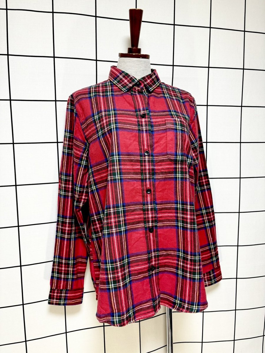 画像3: L.L.Bean チェック柄 Nicaragua 古着 レトロブラウス (3)