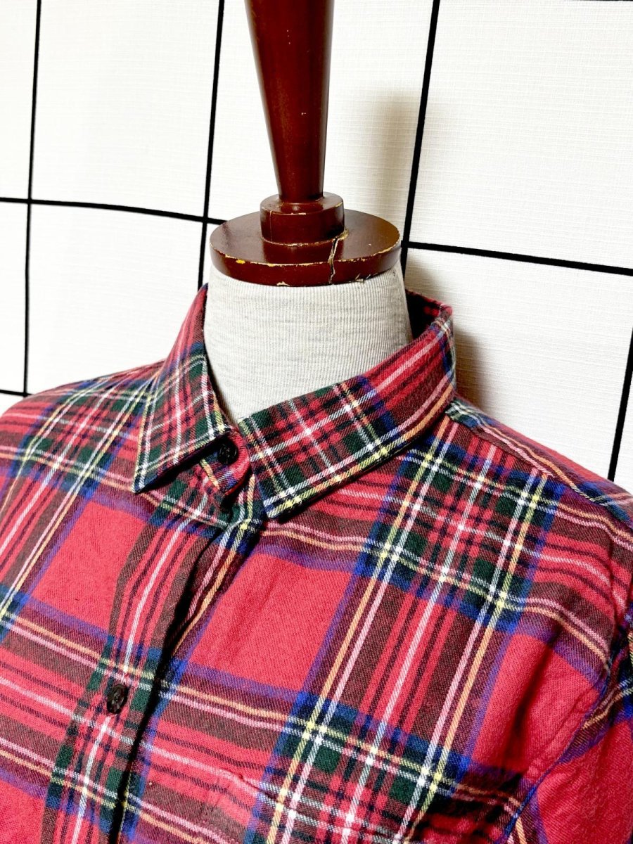 画像4: L.L.Bean チェック柄 Nicaragua 古着 レトロブラウス (4)