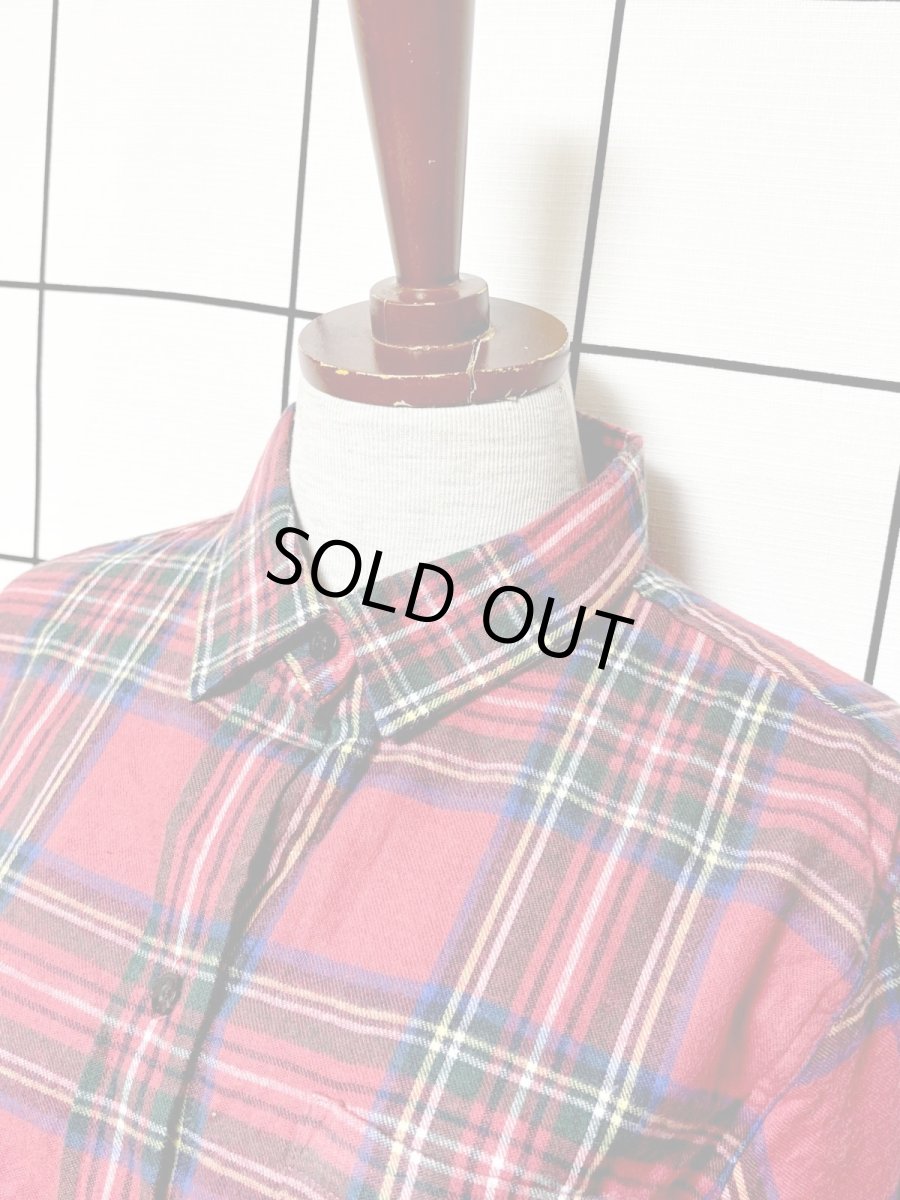 画像4: L.L.Bean チェック柄 Nicaragua 古着 レトロブラウス (4)