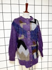 画像3: レトロなフロントボタンが可愛い ラメ入り USA古着 ヴィンテージニットカーディガン (3)