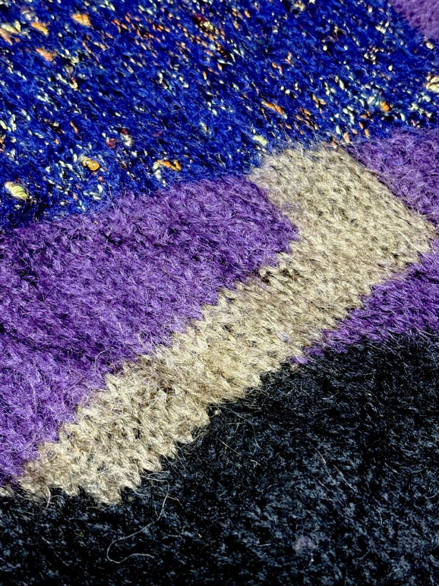 画像10: レトロなフロントボタンが可愛い ラメ入り USA古着 ヴィンテージニットカーディガン (10)